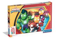 Opakowanie Puzzle 24 Maxi Super kolor Iron Man and His Awesome friends 24829