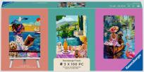 Opakowanie Puzzle 2D 3x100 Have Dog Will Travel