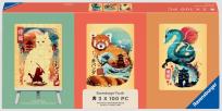 Opakowanie Puzzle 2D 3x100 Red Panda & Drag