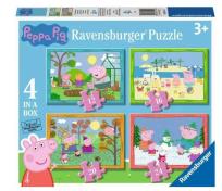 Opakowanie Puzzle 2D 4w1 Świnka Peppa Pory roku