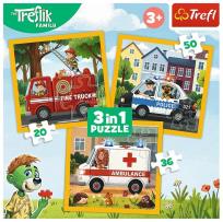 Opakowanie Puzzle 3w1 Radosne uśmiechy TREFL
