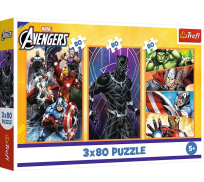 Opakowanie Puzzle 3x80 Dni pełne akcji TREFL