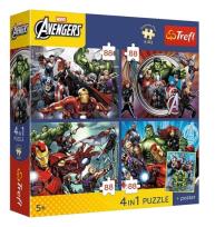 Opakowanie Puzzle 4w1 Avengers + plakat TREFL