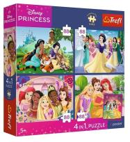 Opakowanie Puzzle 4w1 Disney Princess + plakat TREFL