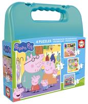 Opakowanie Puzzle 4w1 Świnka Peppa walizka 113788
