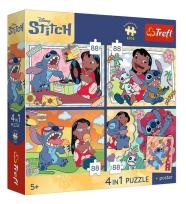 Opakowanie Puzzle 4x88 Kosmiczny Stitch TREFL