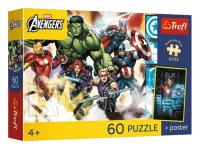 Opakowanie Puzzle 60 Avengers + plakat TREFL