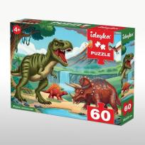 Opakowanie Puzzle 60 Drapieżne dinozaury Grałamigłówka