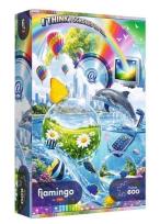 Opakowanie Puzzle 600 Flamingo - Internetowy chaos Y2K TREFL