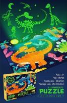 Opakowanie Puzzle 96 dinozaury świecące w ciemności
