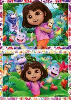 Opakowanie Puzzle dla dzieci 2D: Dora 2x24el