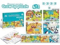 Opakowanie Puzzle do kolorowania 56el z flamastrami