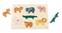 Opakowanie Puzzle drewniane ze zwierzętami 7el