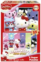 Opakowanie Puzzle Hello Kitty drewniane 2 x 25 el 114065