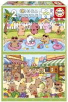 Opakowanie Puzzle Kapibary 2 x 100 el 114285