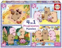 Opakowanie Puzzle Kapibary 20 + 40 + 60 + 80 114287