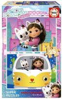 Opakowanie Puzzle Koci Domek Gabi drewniane 2 x 25 el 114269