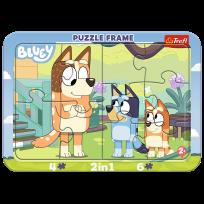 Opakowanie Puzzle Ramkowe Baby Bluey i Bingo 80032
