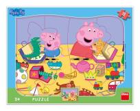 Opakowanie Puzzle ramkowe Świnka Peppa W pokoju 12el