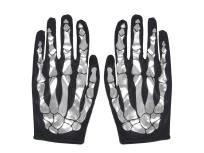Opakowanie Rękawice szkielet srebrne 22cm