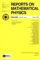 Okładka książki Reports on Mathematical Physics 89/1