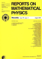 Okładka książki Reports on Mathematical Physics 92/1