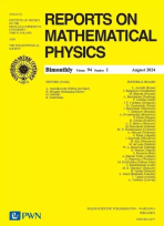 Okładka książki Reports on Mathematical Physics 94/1