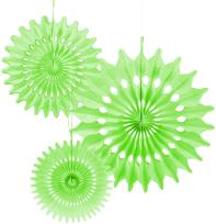 Opakowanie Rozety dekoracyjne limonkowe 3szt