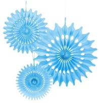 Opakowanie Rozety dekoracyjne niebieskie 3szt