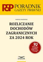 Okładka książki Rozliczanie dochodów zagranicznych za 2024 r.