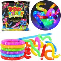 Opakowanie Rurki sensoryczne pop tube świecące 6szt