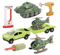 Opakowanie Samochód do montażu z przyczepą i helikopterem