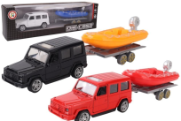 Opakowanie Samochód z łodzią pontonową na przyczepie mix