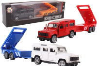 Opakowanie Samochód z przyczepą roboty drogowe metal mix