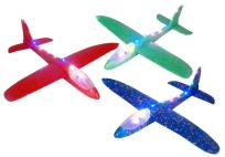 Opakowanie Samolot styropianowy 48cm światło MIX
