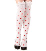 Opakowanie Samonośne pończochy kobiece białe w czerwone serca