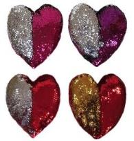 Opakowanie Serce cekinowe 30cm MIX