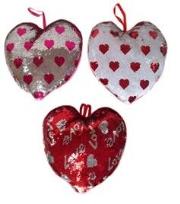Opakowanie Serce cekinowe 37cm MIX