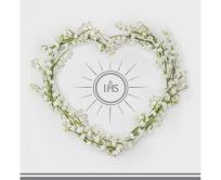 Opakowanie Serwetki Komunia srebne serce 33x33cm 20szt