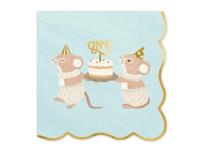 Opakowanie Serwetki One Myszki niebieski 33x33cm 12szt