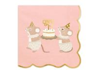 Opakowanie Serwetki One Myszki różowy 33x33cm 12szt