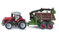 Opakowanie Siku Orange - Massey Ferguson z przyczepą leśną