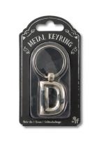 Opakowanie Silver Letter Keyring - brelok do kluczy litera D