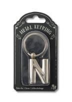 Opakowanie Silver Letter Keyring - brelok do kluczy litera N