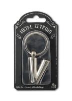 Opakowanie Silver Letter Keyring - brelok do kluczy litera V