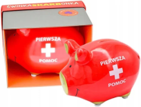 Opakowanie Skarbonka mała świnka Pierwsza pomoc