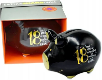 Opakowanie Skarbonka mała świnka Urodziny 18