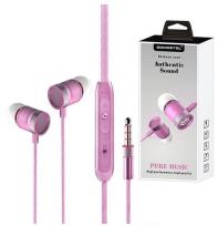 Okładka książki SOMOSTEL SŁUCHAWKI CS03 JACK 3.5MM METALOWE KOMORY DZWIĘKOWE AUTHENTIC BASS+MIKROFON CS03 PINK