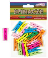 Opakowanie Spinacze drewniane kolorowe 3cm 25szt