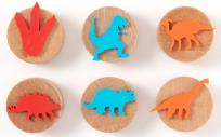 Opakowanie Stemple drewniane dinozaury 6szt